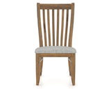 Canadel Champlain Dining Chair 0119 in 7C Fabric and 03 Oak Washed, front view