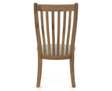 Canadel Champlain Dining Chair 0119 in 7C Fabric and 03 Oak Washed, back view