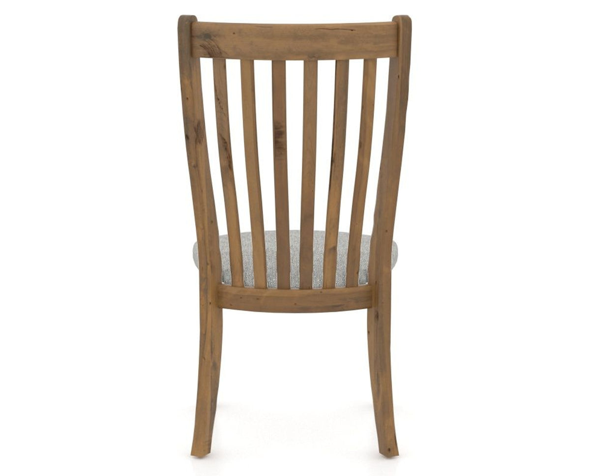 Canadel Champlain Dining Chair 0119 in 7C Fabric and 03 Oak Washed, back view