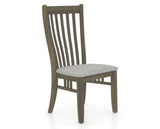 Canadel Dining Chair 0119 in 7C Fabric and 08 Shadow, three-quarter view
