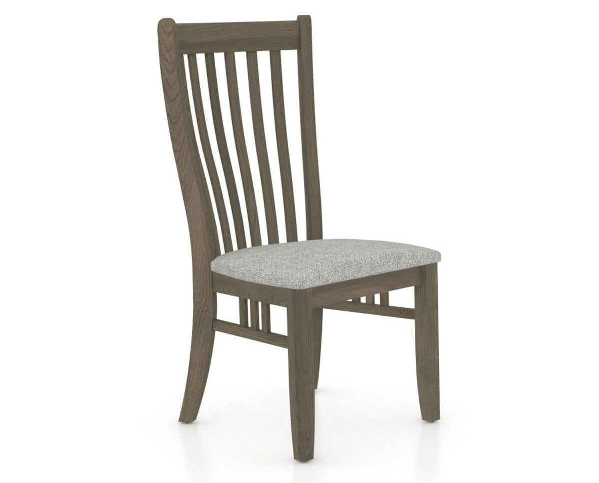 Canadel Dining Chair 0119 in 7C Fabric and 08 Shadow, three-quarter view