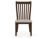 Canadel Dining Chair 0119 in 7C Fabric and 19 Cognac Washed, front view