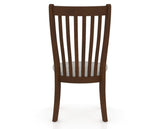 Canadel Dining Chair 0119 in 7C Fabric and 19 Cognac Washed, back view