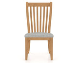 Canadel Dining Chair 0119 in 7C Fabric and 20 Caramel Washed, front view