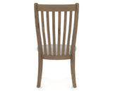 Canadel Champlain Dining Chair 0119 in 7C Fabric and 25 Pecan Washed, back view