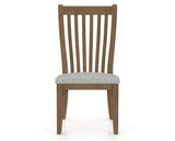 Canadel Dining Chair 0119 in 7C Fabric and 25 Pecan Washed, front view