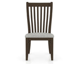 Canadel Dining Chair 0119 in 7C Fabric and 29 Hazelnut Washed, front view
