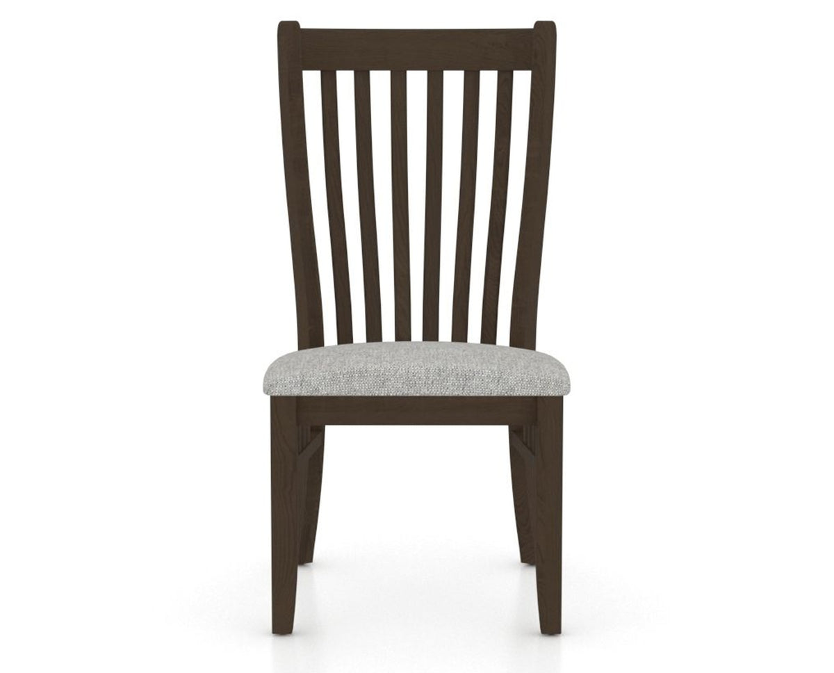 Canadel Dining Chair 0119 in 7C Fabric and 29 Hazelnut Washed, front view