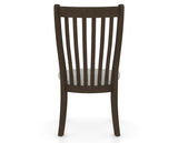 Canadel Dining Chair 0119 in 7C Fabric and 29 Hazelnut Washed, back view