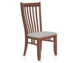 Canadel Champlain Dining Chair 0119 in 7C Fabric and 33 Spice Washed, three-quarter view