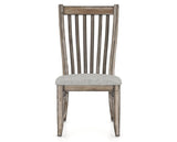 Canadel Champlain Dining Chair 0119 in 7C Fabric and 72 Heritage Nature, front view
