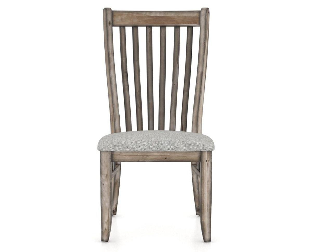 Canadel Champlain Dining Chair 0119 in 7C Fabric and 72 Heritage Nature, front view