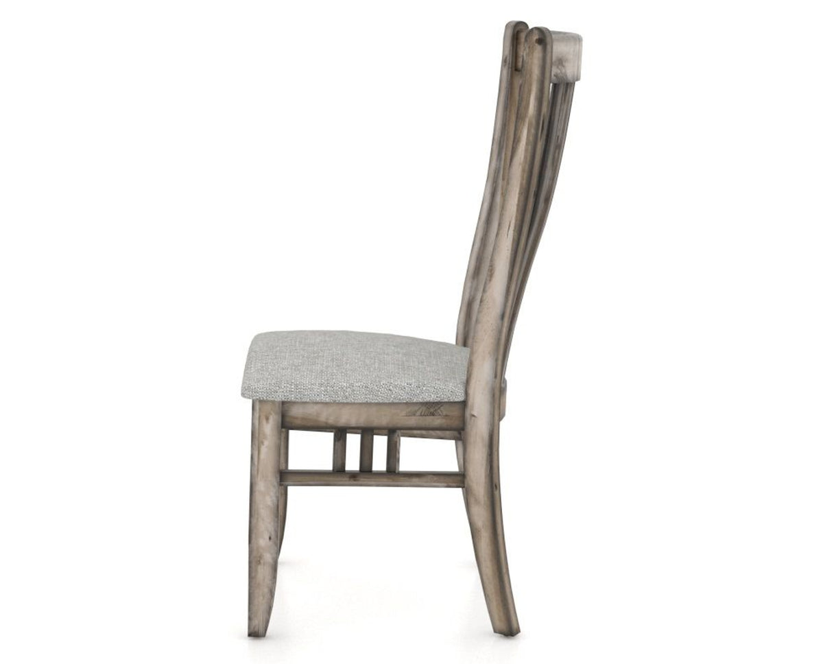 Canadel Champlain Dining Chair 0119 in 7C Fabric and 72 Heritage Nature, side view