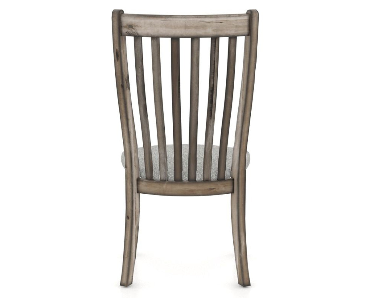 Canadel Champlain Dining Chair 0119 in 7C Fabric and 72 Heritage Nature, back view