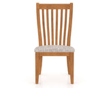 Canadel Dining Chair 0119 in FP Crypton® and 01 Honey Washed, front view