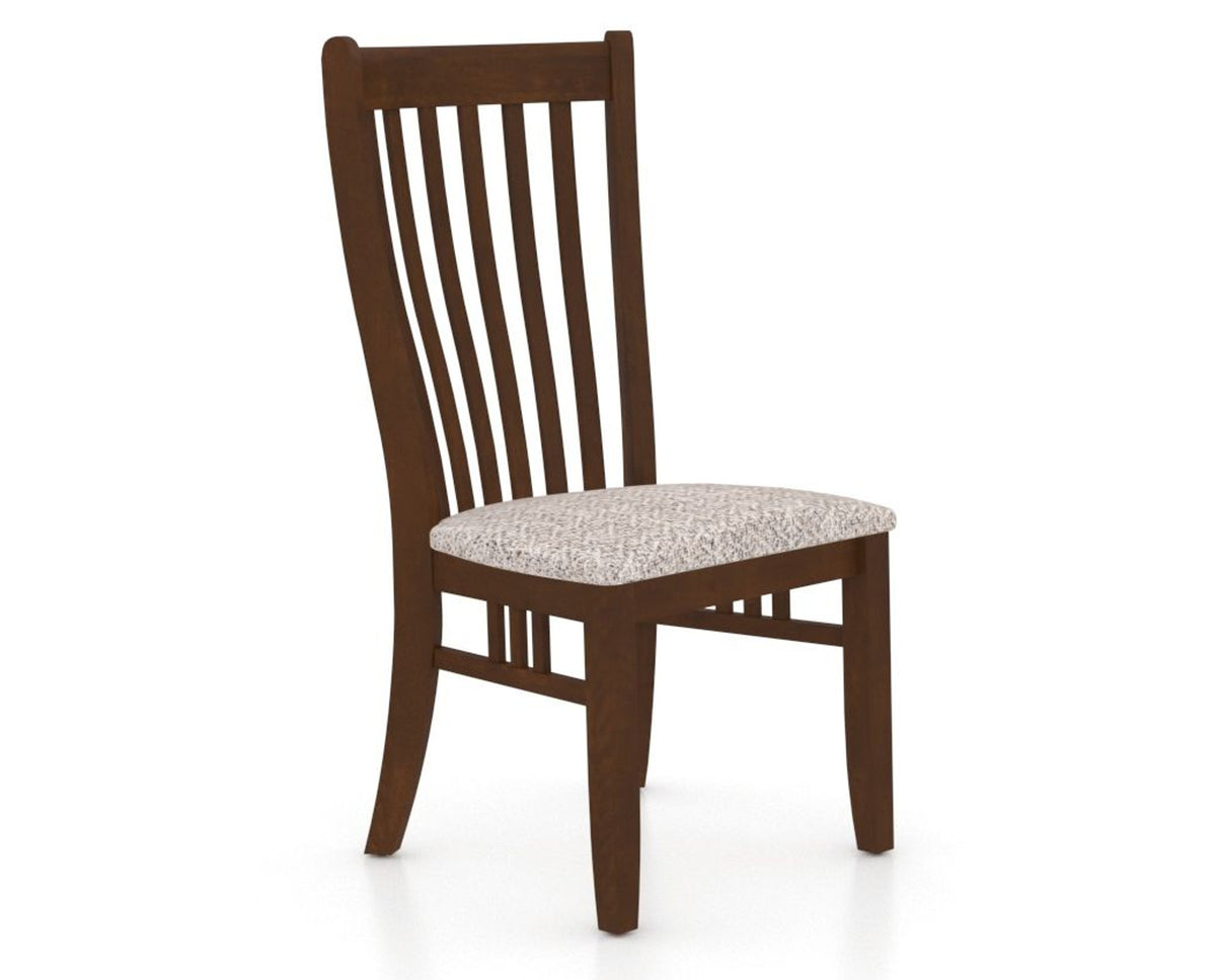Canadel Dining Chair 0119 in FP Crypton® and 19 Cognac Washed, three-quarter view