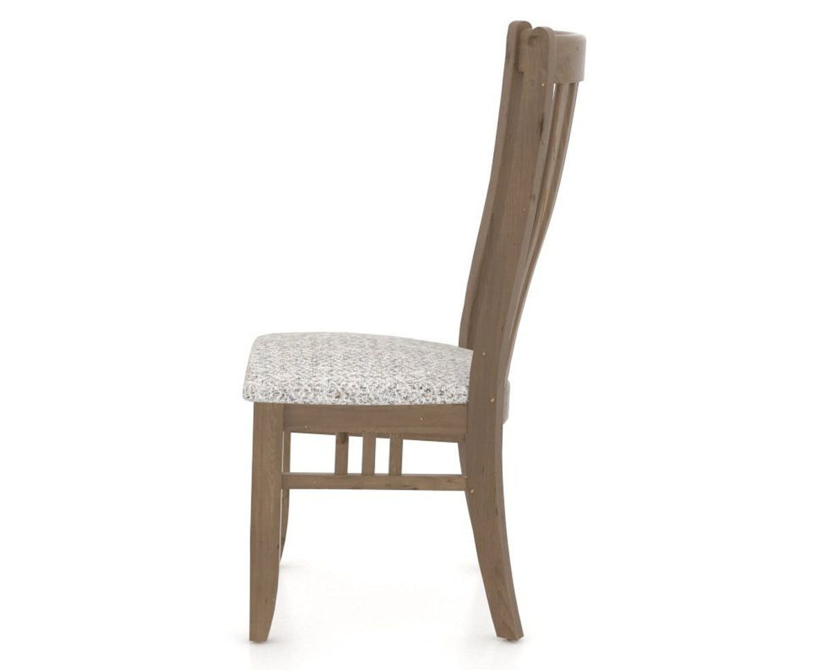 Canadel Champlain Dining Chair 0119 in FP Crypton® and 25 Pecan Washed, side view