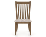 Canadel Dining Chair 0119 in FP Crypton® and 25 Pecan Washed, front view