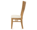 Canadel Champlain Dining Chair 0119 in FT InsideOut® and 01 Honey Washed, side view