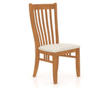 Canadel Dining Chair 0119 in FT InsideOut® and 01 Honey Washed, three-quarter view