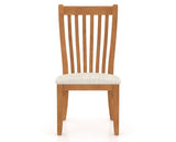 Canadel Dining Chair 0119 in FT InsideOut® and 01 Honey Washed, front view