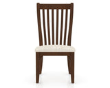 Canadel Dining Chair 0119 in FT InsideOut® and 19 Cognac Washed, front view
