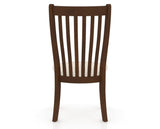 Canadel Dining Chair 0119 in FT InsideOut® and 19 Cognac Washed, back view