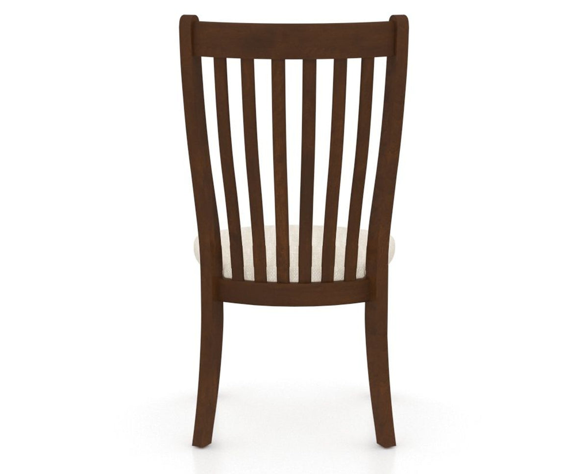 Canadel Dining Chair 0119 in FT InsideOut® and 19 Cognac Washed, back view