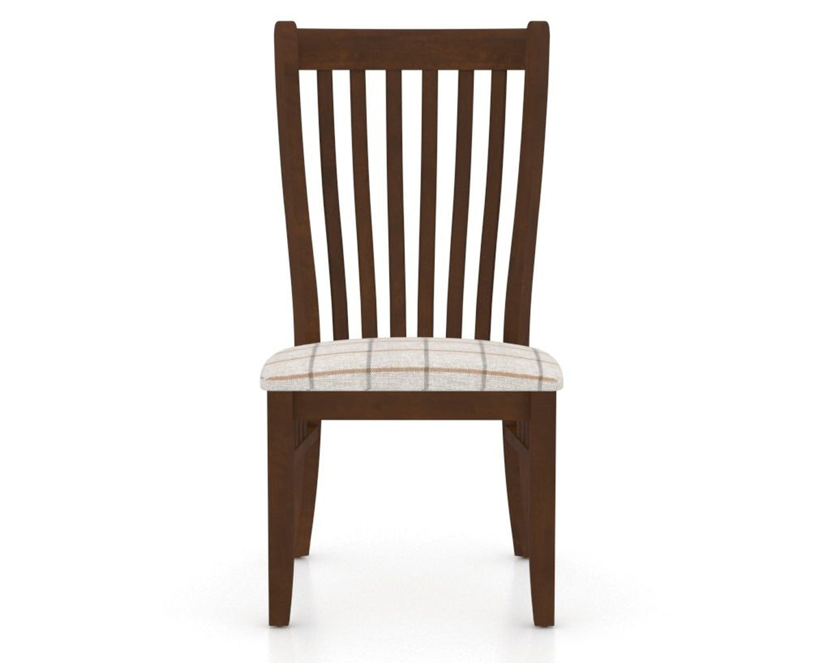 Canadel Dining Chair 0119 in OZ Fabric and 19 Cognac Washed, front view