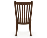 Canadel Dining Chair 0119 in OZ Fabric and 19 Cognac Washed, back view
