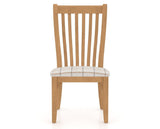 Canadel Dining Chair 0119 in OZ Fabric and 20 Caramel Washed, front view