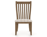 Canadel Dining Chair 0119 in OZ Fabric and 25 Pecan Washed, front view