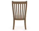 Canadel Dining Chair 0119 in OZ Fabric and 25 Pecan Washed, back view