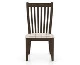 Canadel Dining Chair 0119 in OZ Fabric and 29 Hazelnut Washed, front view