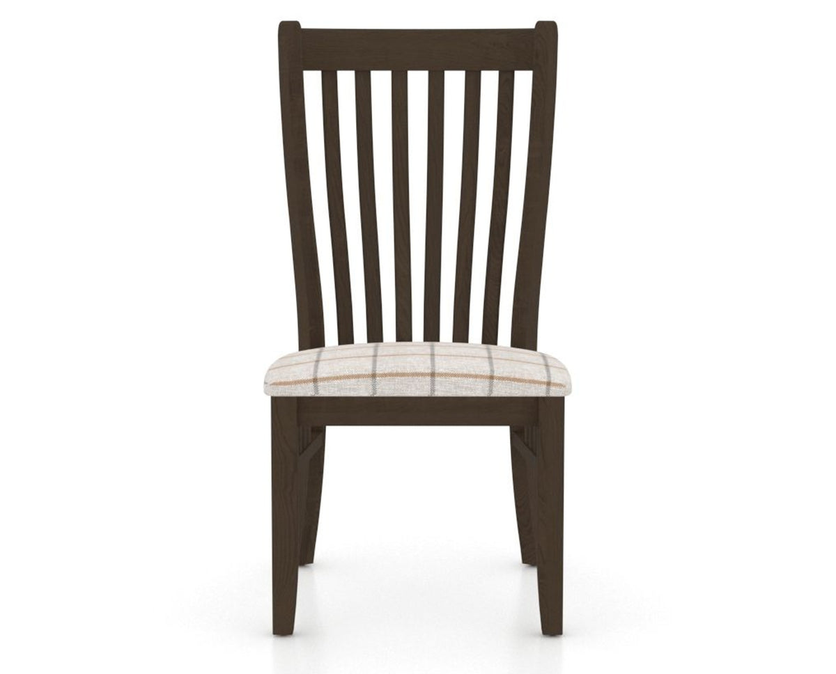 Canadel Dining Chair 0119 in OZ Fabric and 29 Hazelnut Washed, front view