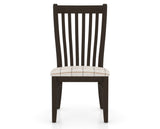 Canadel Dining Chair 0119 in OZ Fabric and 59 Davy's Grey, front view