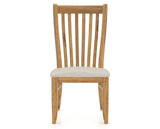 Canadel Champlain Dining Chair 0119 in TB Fabric and 01 Honey Washed, front view