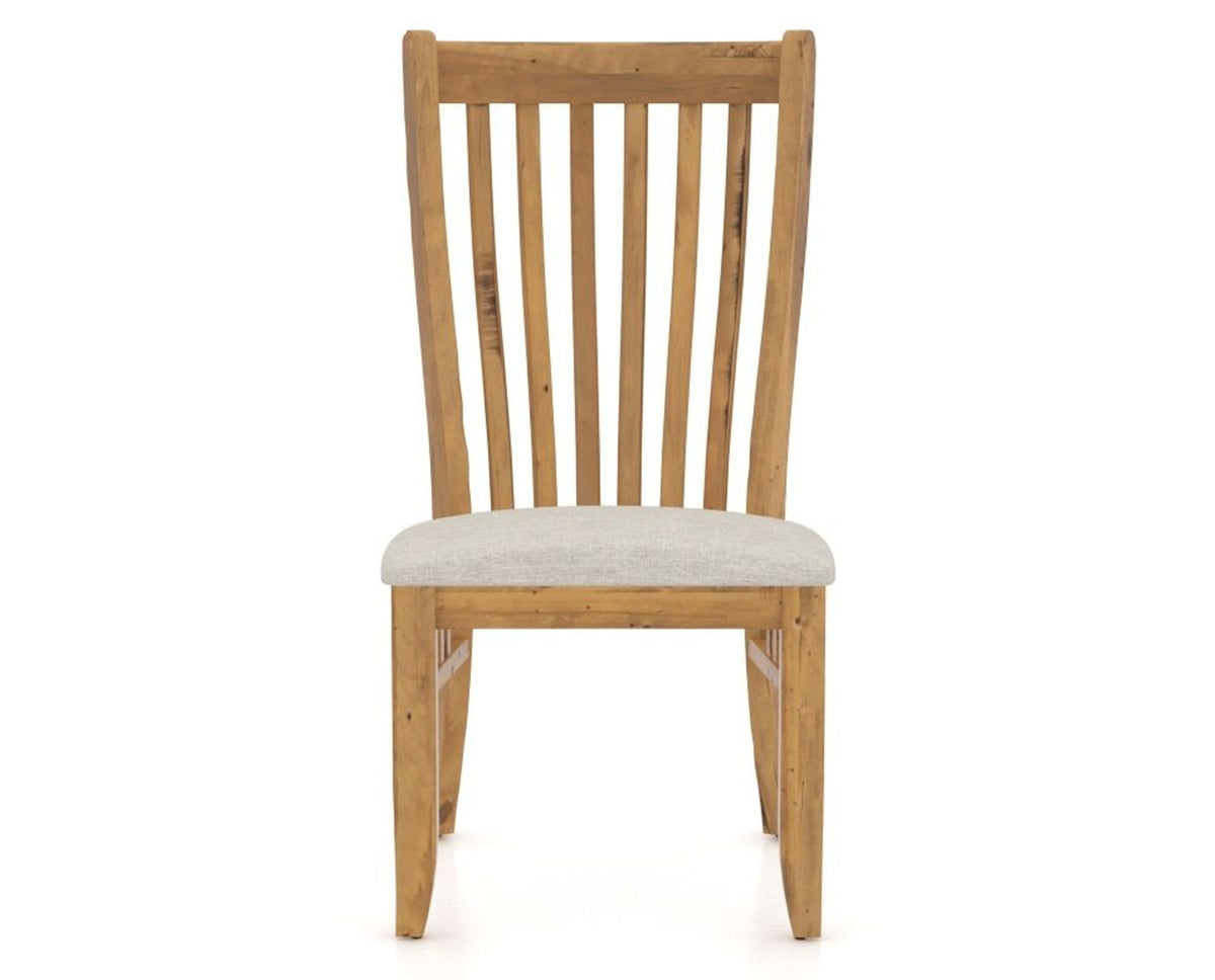 Canadel Champlain Dining Chair 0119 in TB Fabric and 01 Honey Washed, front view