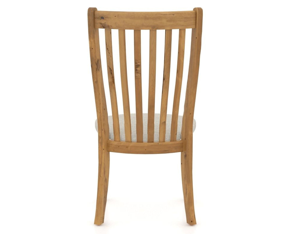 Canadel Champlain Dining Chair 0119 in TB Fabric and 01 Honey Washed, back view