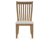 Canadel Champlain Dining Chair 0119 in TB Fabric and 03 Oak Washed, front view