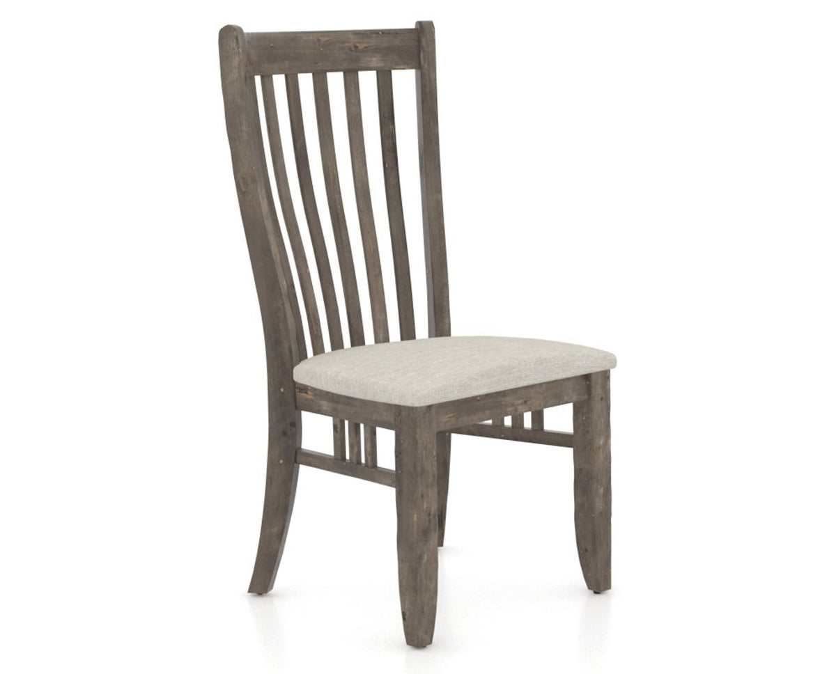 Canadel Champlain Dining Chair 0119 in TB Fabric and 08 Shadow, three-quarter view