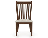 Canadel Dining Chair 0119 in TB Fabric and 19 Cognac Washed, front view