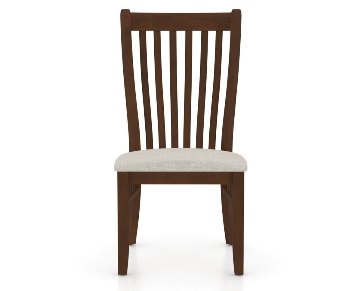Canadel Dining Chair 0119 in TB Fabric and 19 Cognac Washed, front view