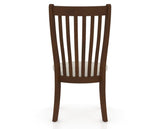 Canadel Dining Chair 0119 in TB Fabric and 19 Cognac Washed, back view