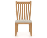 Canadel Dining Chair 0119 in TB Fabric and 20 Caramel Washed, front view