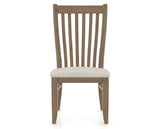 Canadel Champlain Dining Chair 0119 in TB Fabric and 25 Pecan Washed, front view