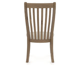 Canadel Champlain Dining Chair 0119 in TB Fabric and 25 Pecan Washed, back view