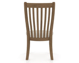 Canadel Dining Chair 0119 in TB Fabric and 25 Pecan Washed, back view