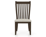 Canadel Dining Chair 0119 in TB Fabric and 29 Hazelnut Washed, front view