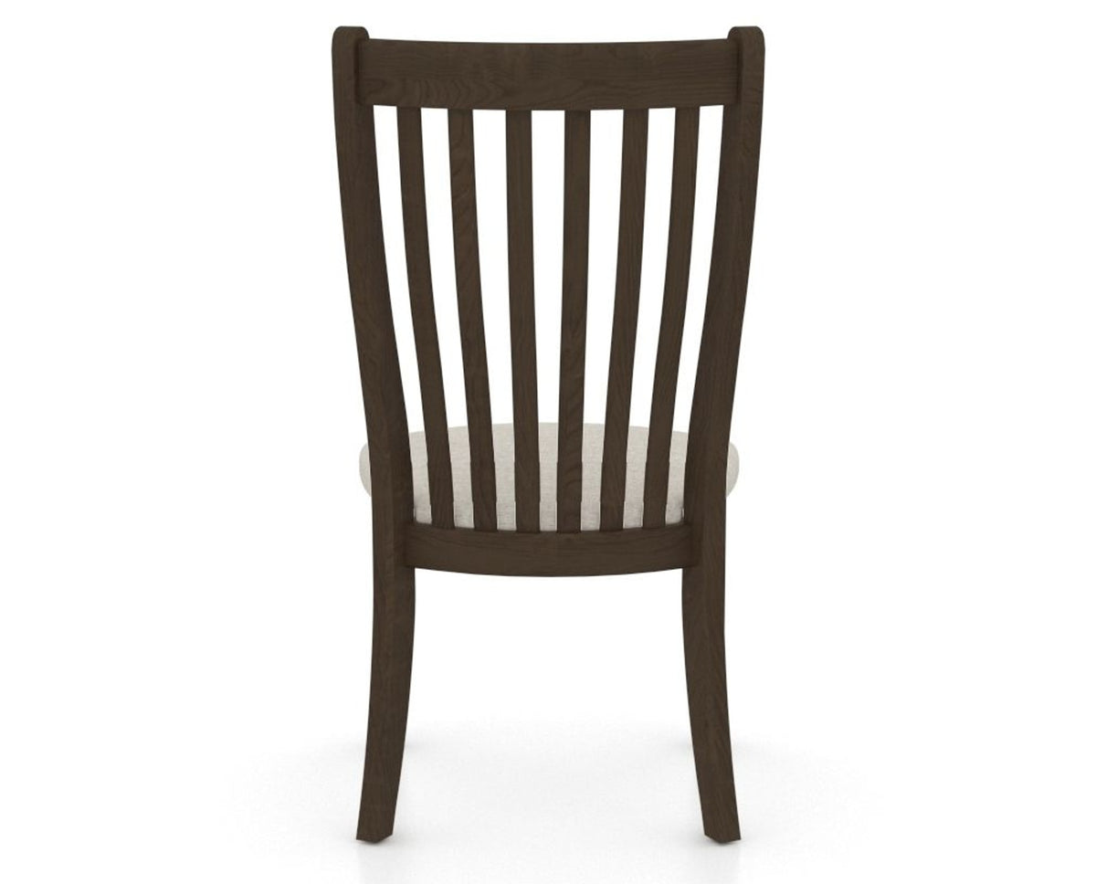 Canadel Dining Chair 0119 in TB Fabric and 29 Hazelnut Washed, back view